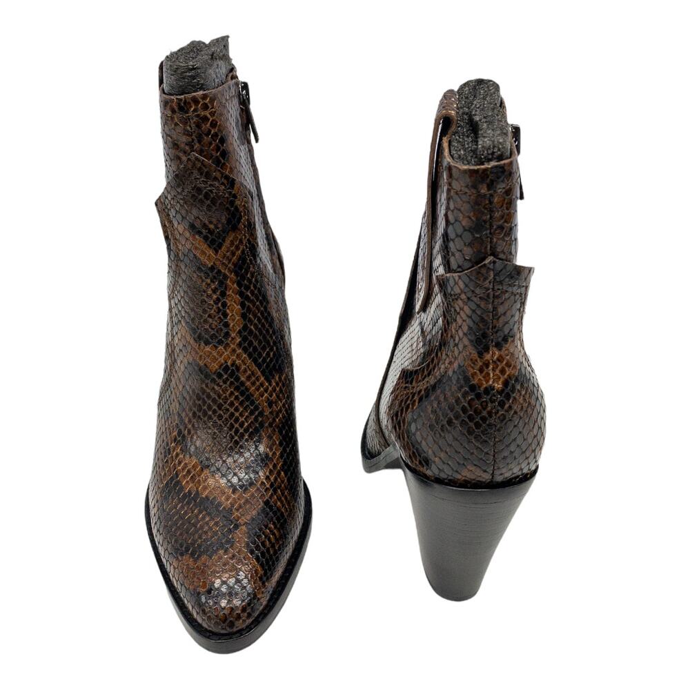 Ash Brown Snake Python Esquire Pointed Toe Leathe… - image 6